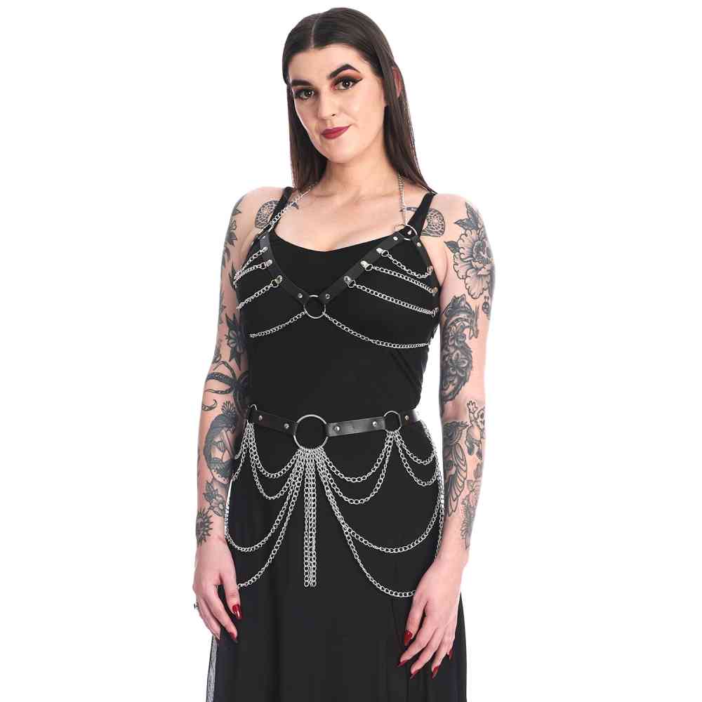 Banned - Eudora Chain Taille riem - Zwart